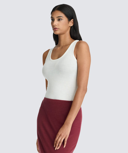Women's Merino Rib Scoop Neck Tank