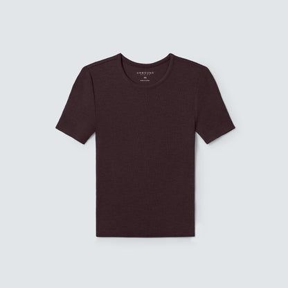 Women's Rib Fitted Crew Neck T-Shirt