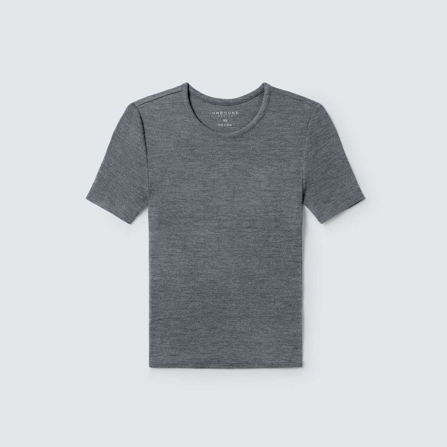 Women's Rib Fitted Crew Neck T-Shirt