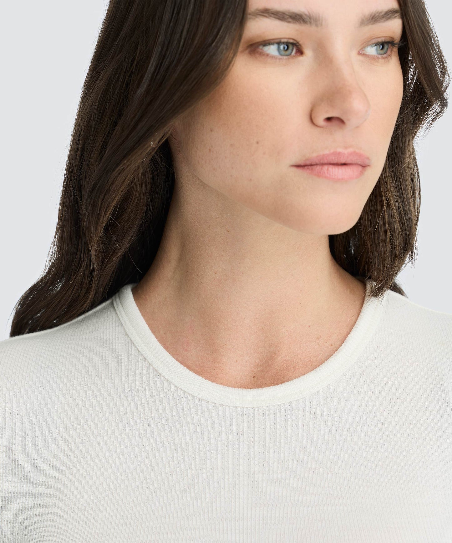 Women's Rib Fitted Crew Neck T-Shirt