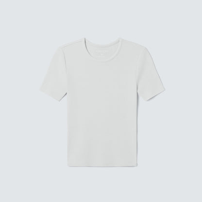 Women's Rib Fitted Crew Neck T-Shirt