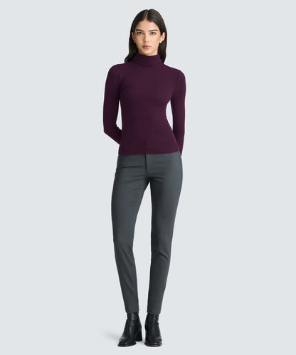 Women's Rib Turtle Neck Long Sleeve