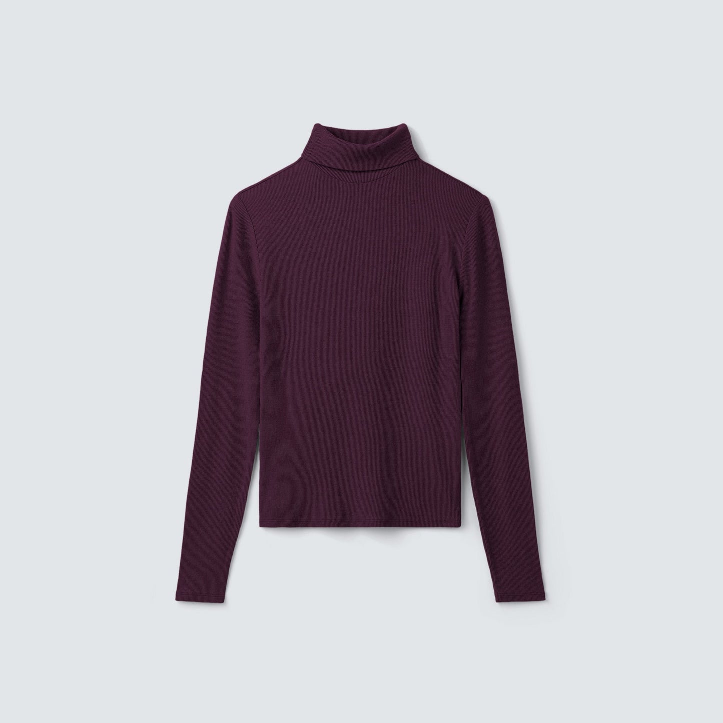 Women's Rib Turtle Neck Long Sleeve