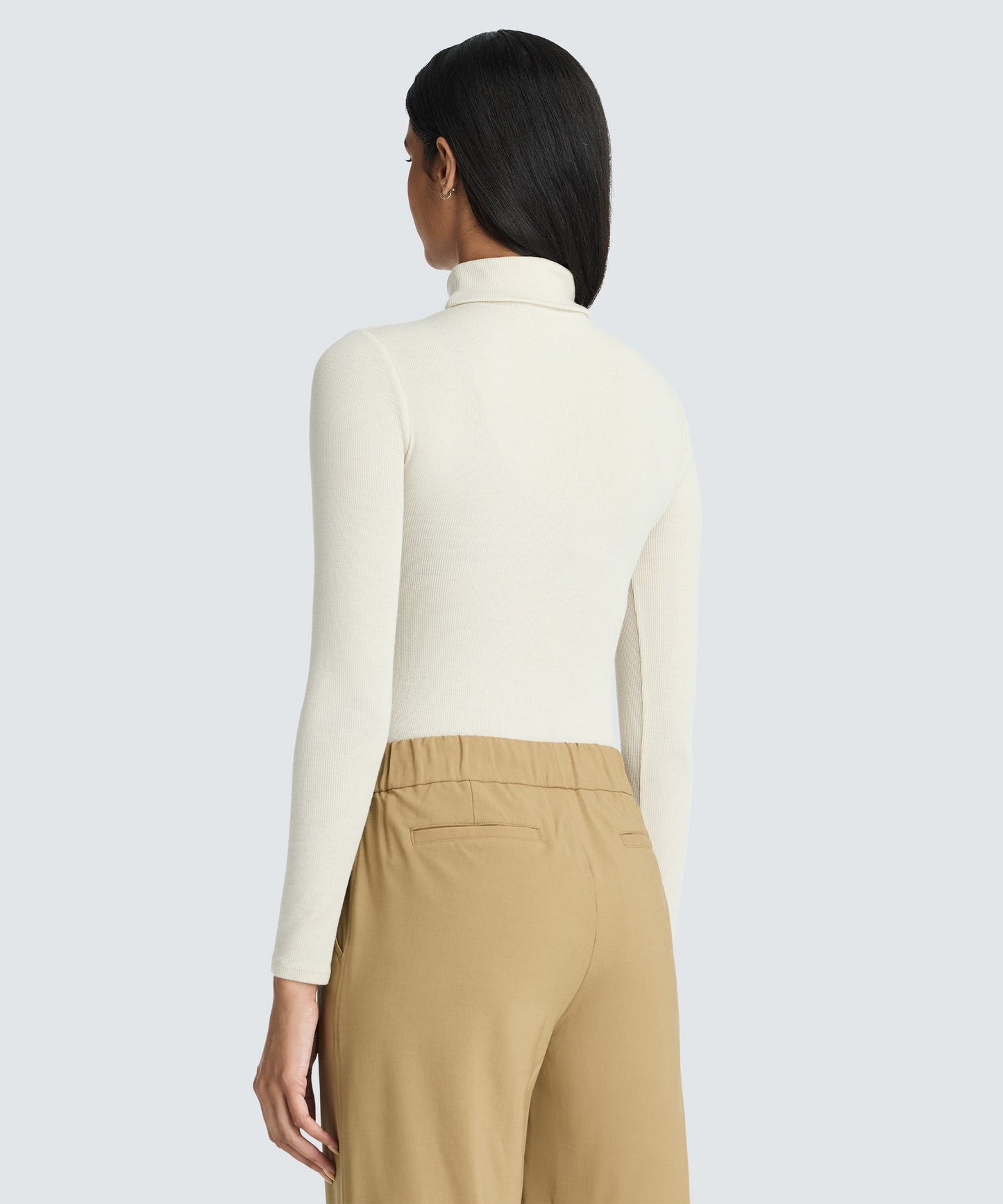 Women's Rib Turtle Neck Long Sleeve