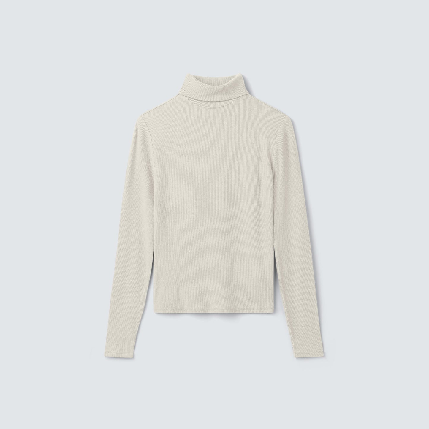 Women's Rib Turtle Neck Long Sleeve