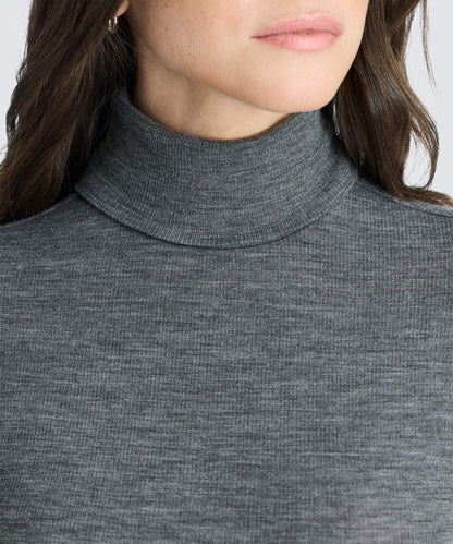 Women's Rib Turtle Neck Long Sleeve