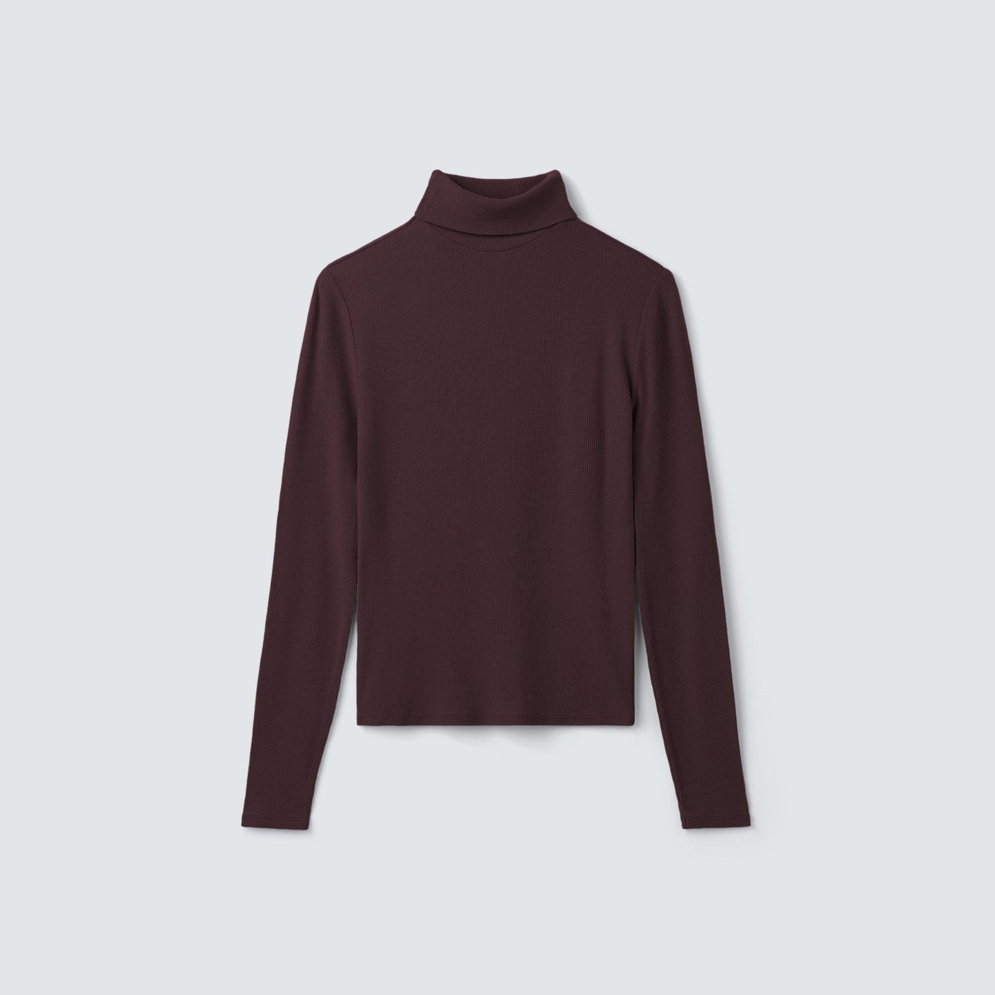 Women's Rib Turtle Neck Long Sleeve