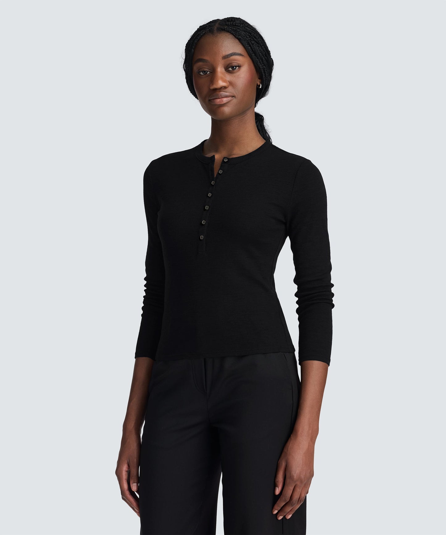 Women's Merino Rib Henley