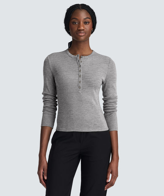 Women's Merino Rib Henley