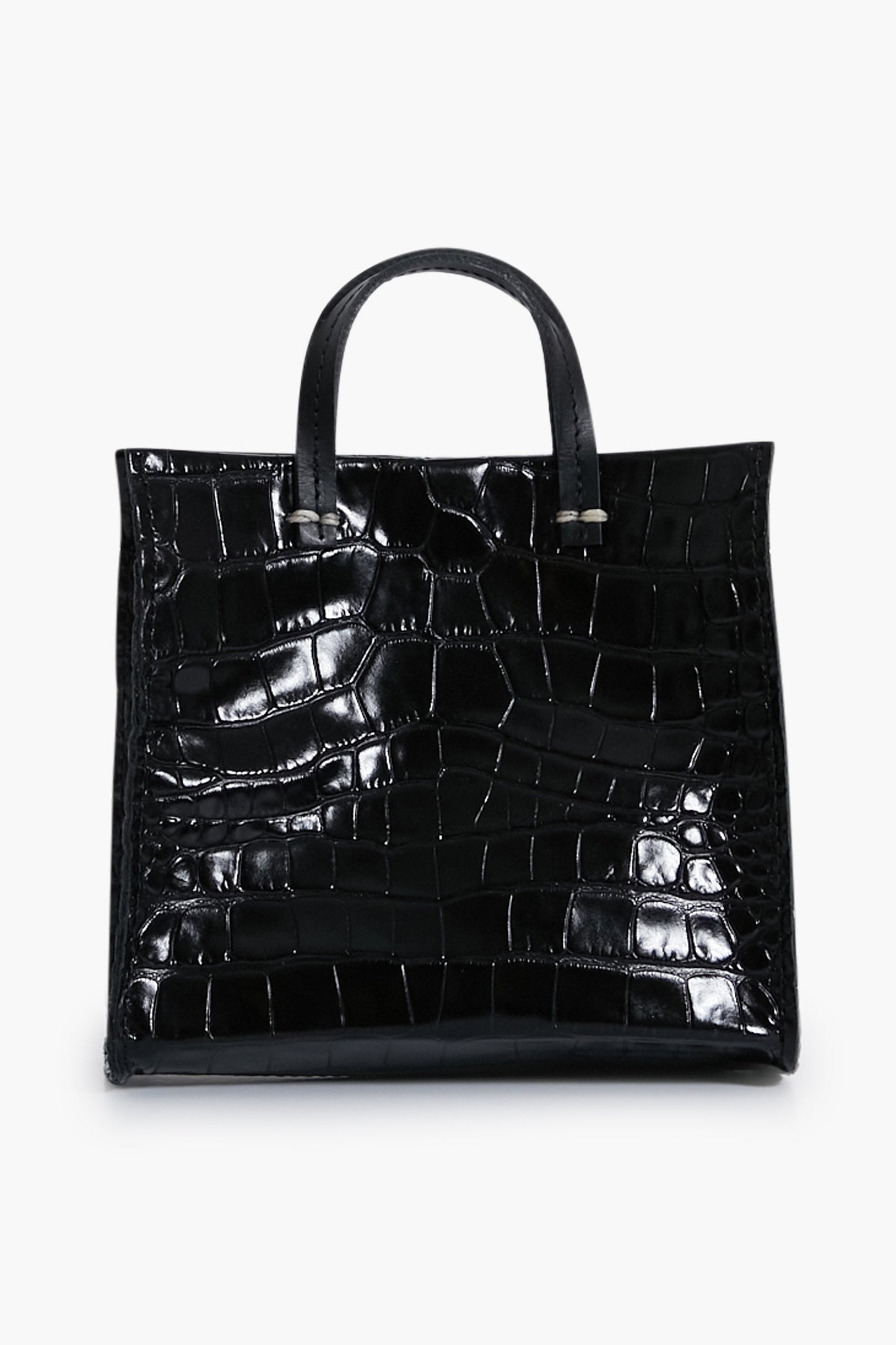 Black Croco Simple Tote Bebe