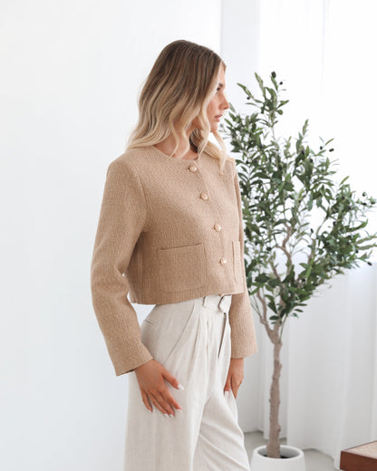 Valdivia Mocha Jacket | Women's Cropped Jacket