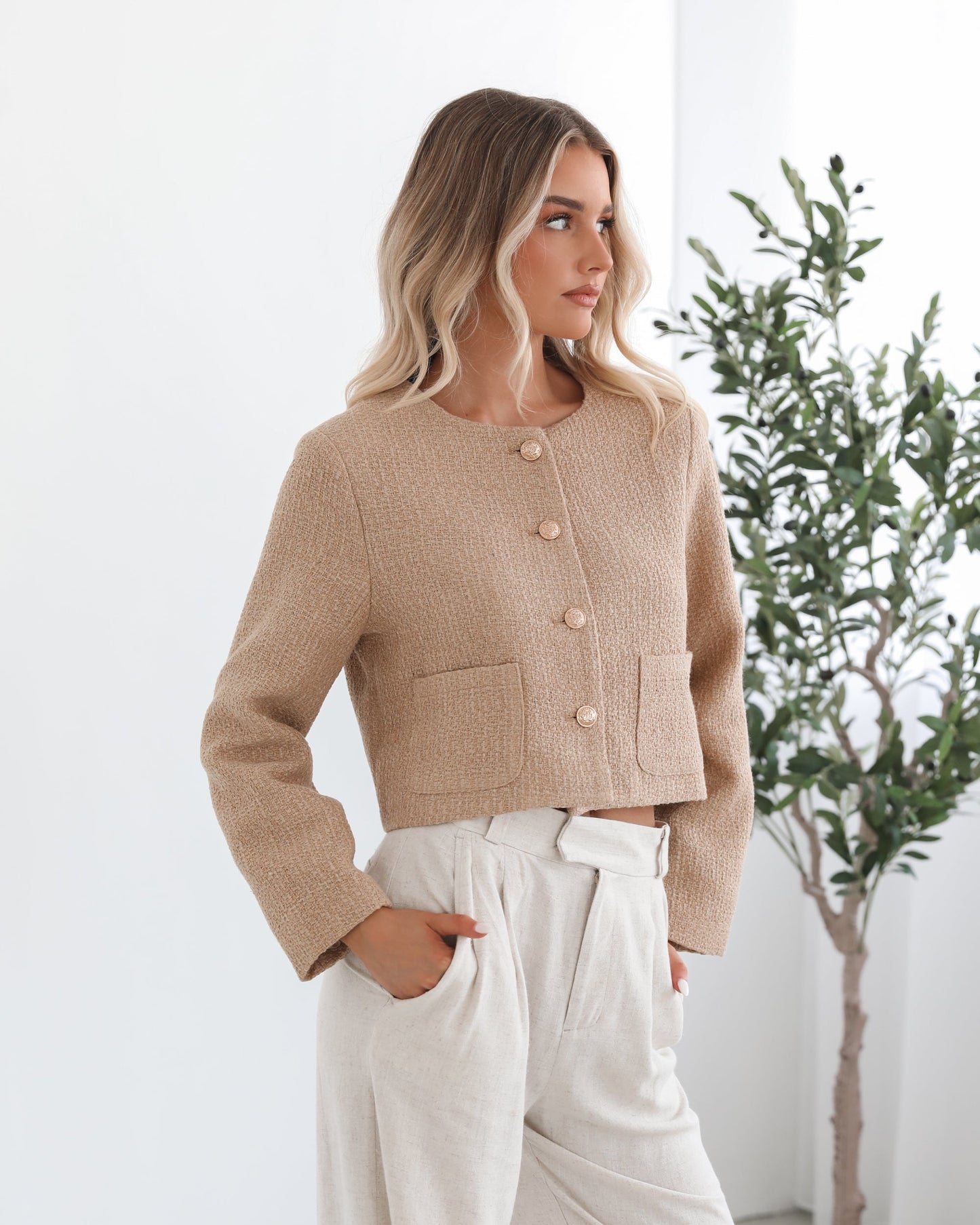 Valdivia Mocha Jacket | Women's Cropped Jacket