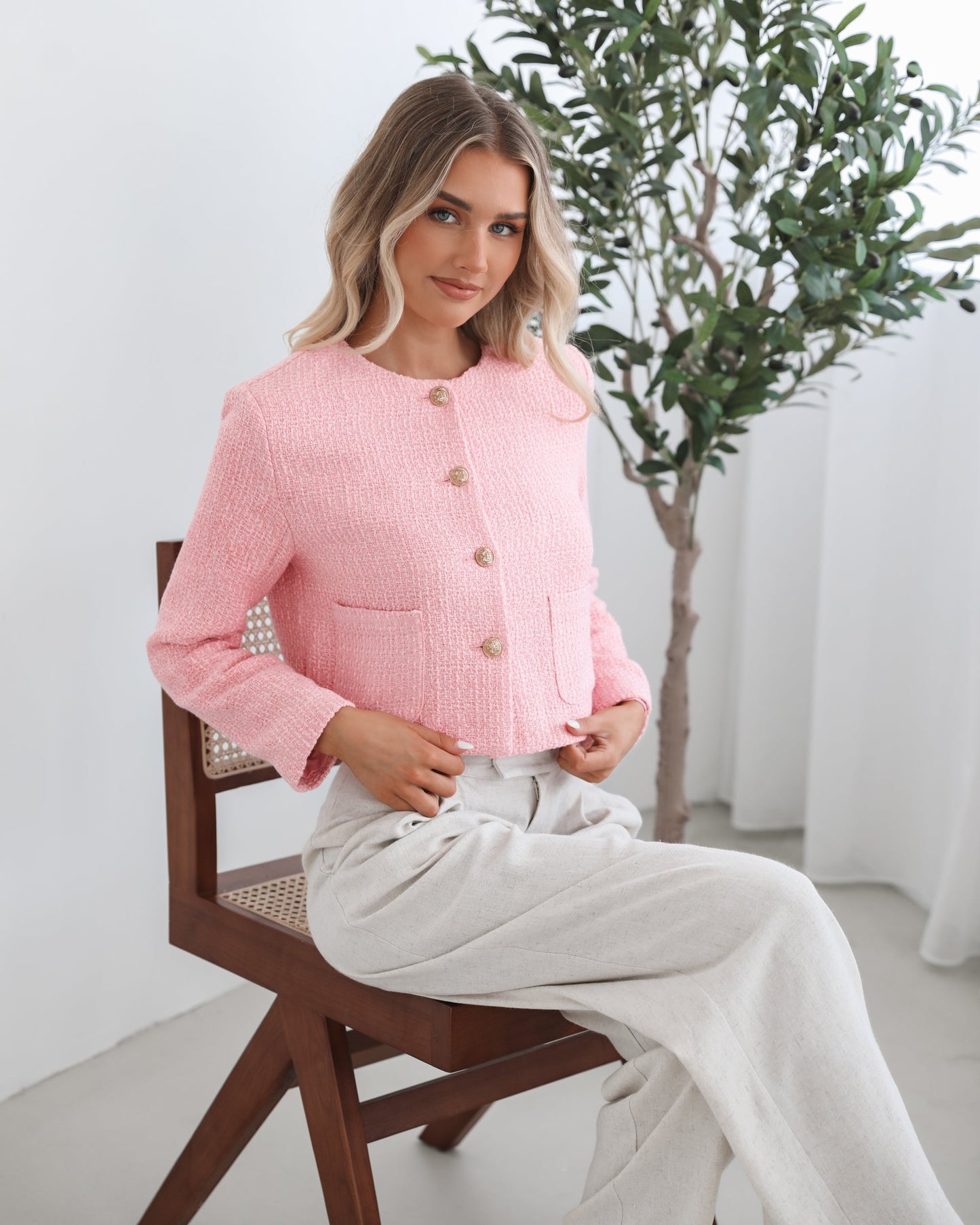 Valdivia Pink Jacket | Women's Cropped Jacket