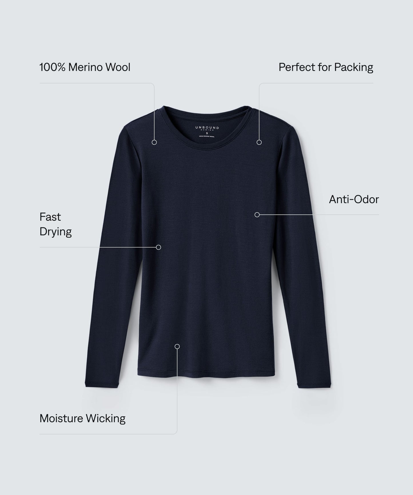 Women's Long Sleeve Merino Crew