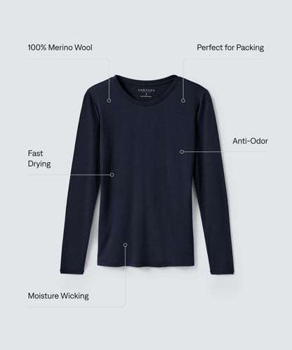 Women's Long Sleeve Merino Crew