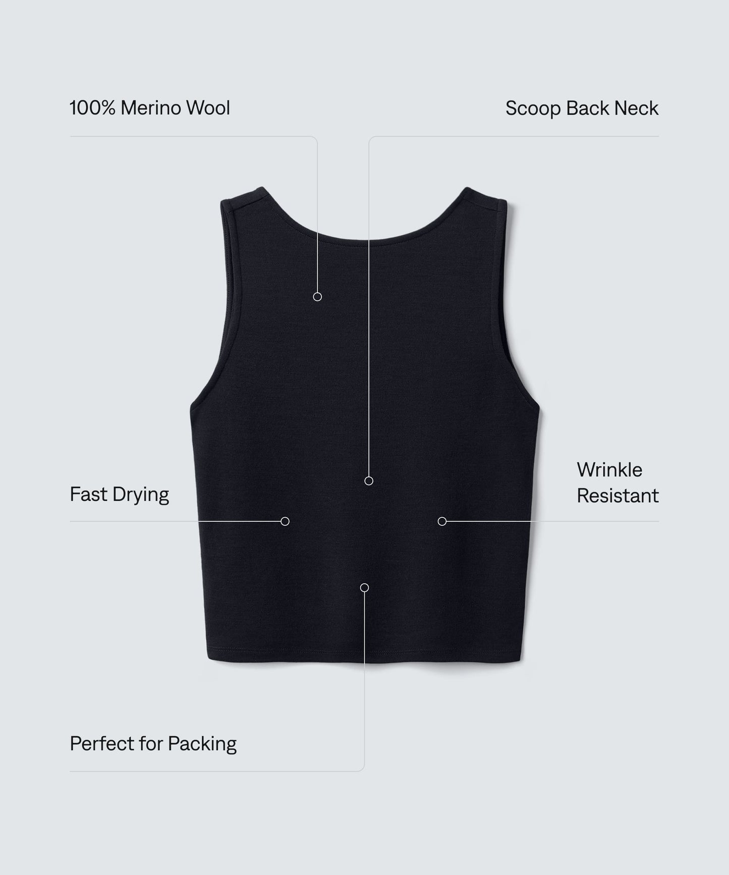 Women's Merino Cropped Tank