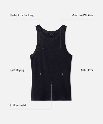 Women's Merino Rib Racer Tank