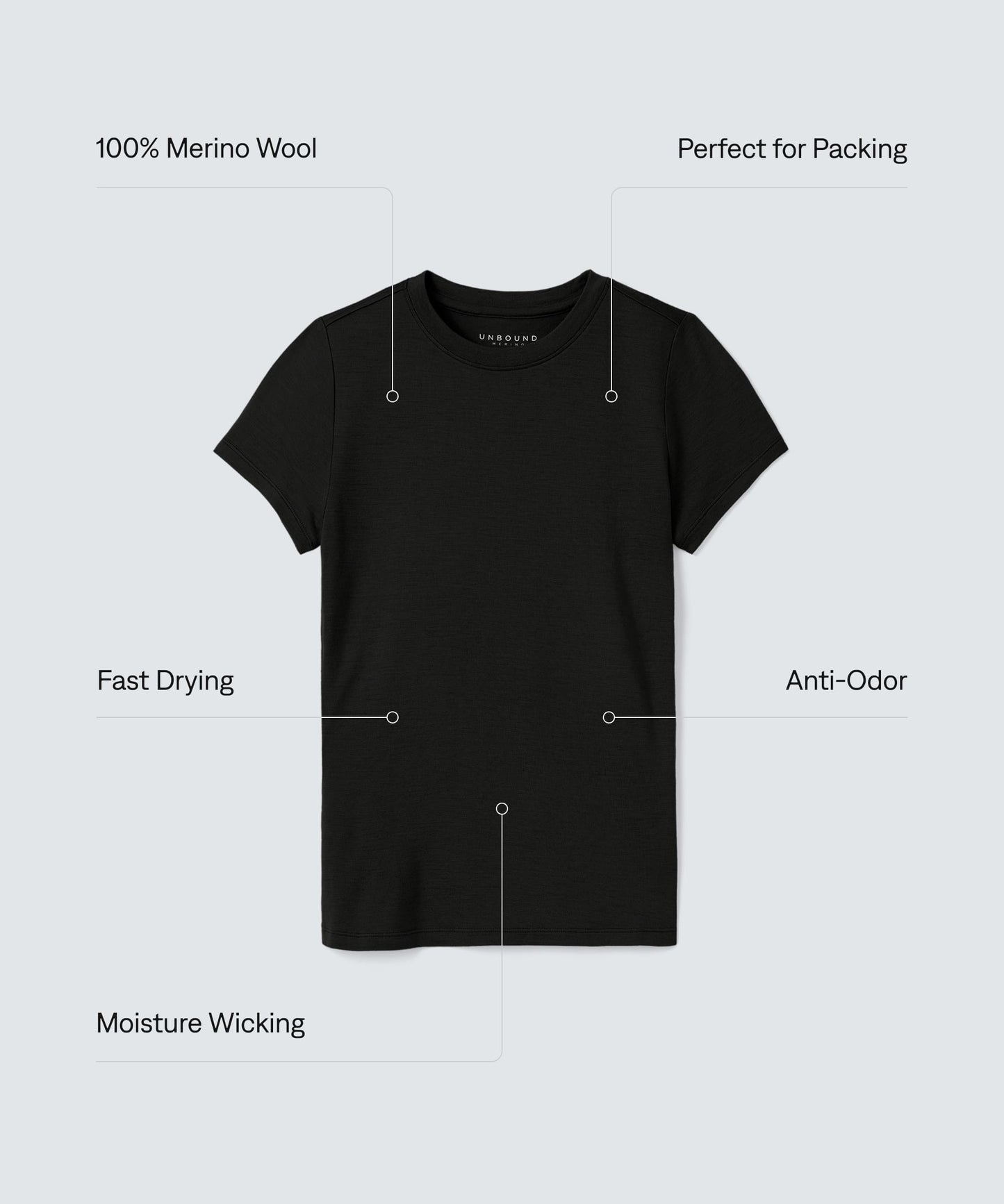 Women's Slim Merino Crew Neck T-Shirt