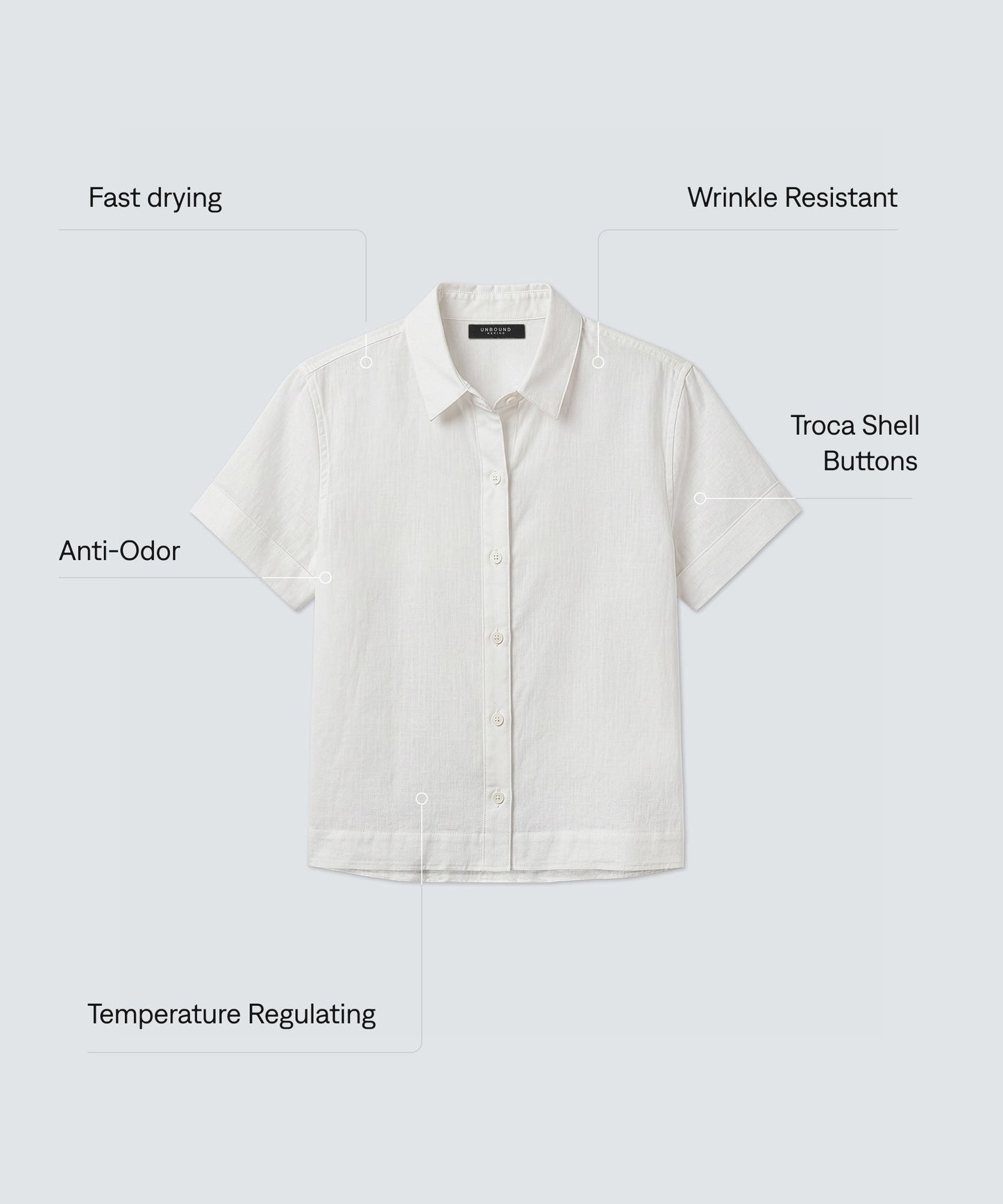Women’s Merino Linen Short Sleeve Shirt