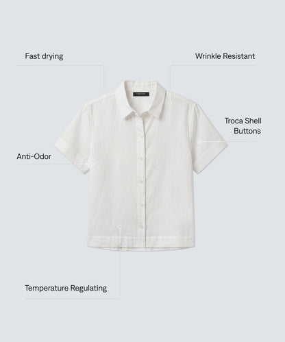 Women’s Merino Linen Short Sleeve Shirt