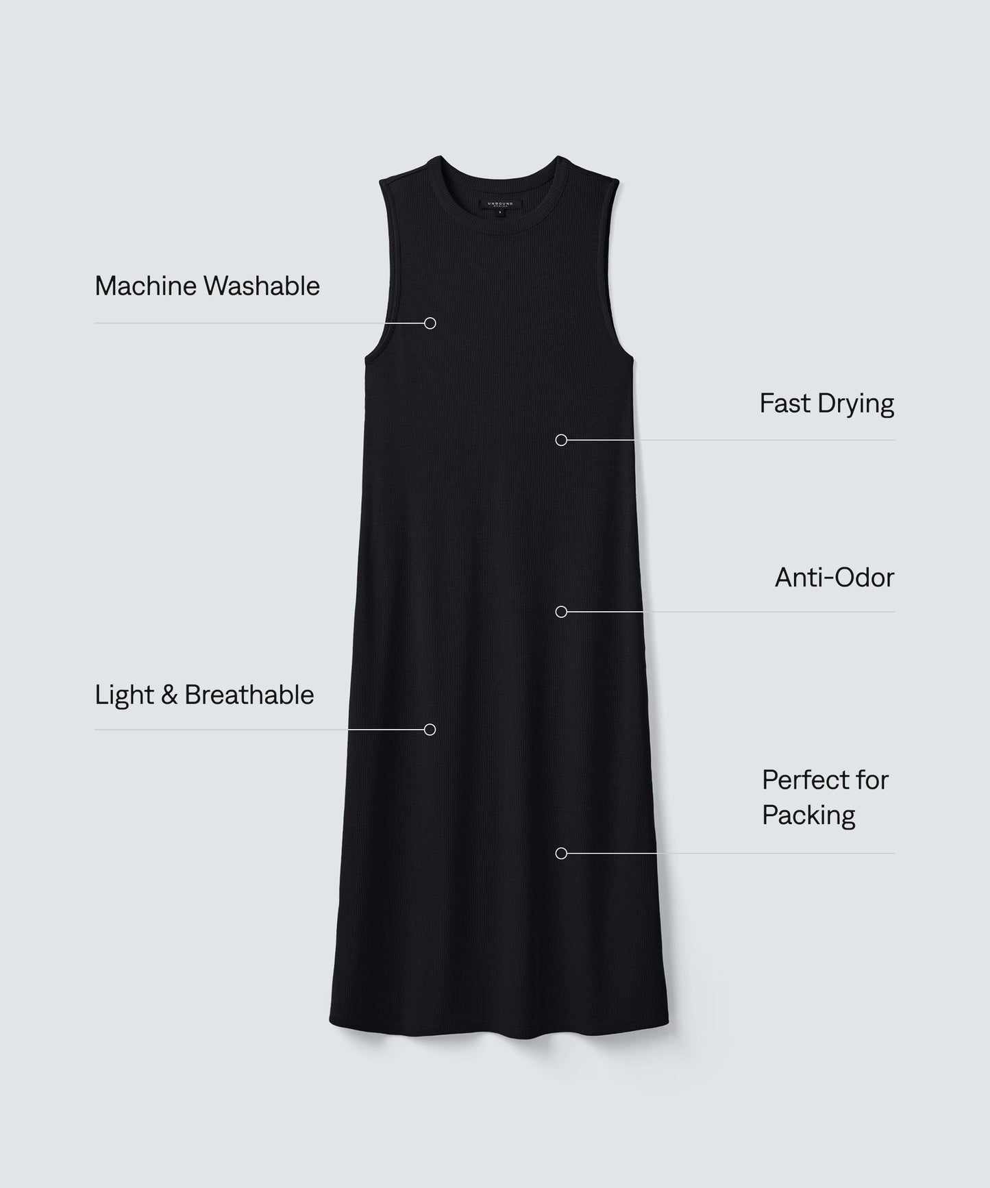 Women's Rib Merino Sleeveless Dress
