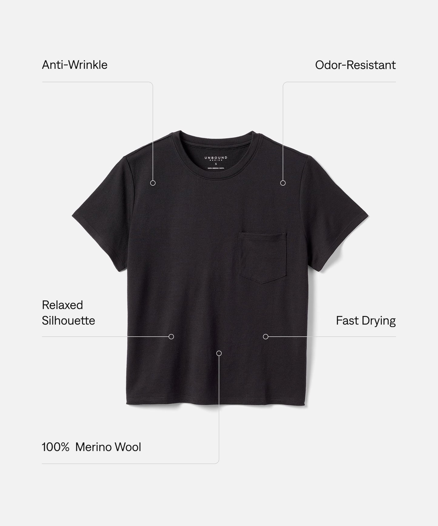 Women's Merino Boxy Pocket Tee