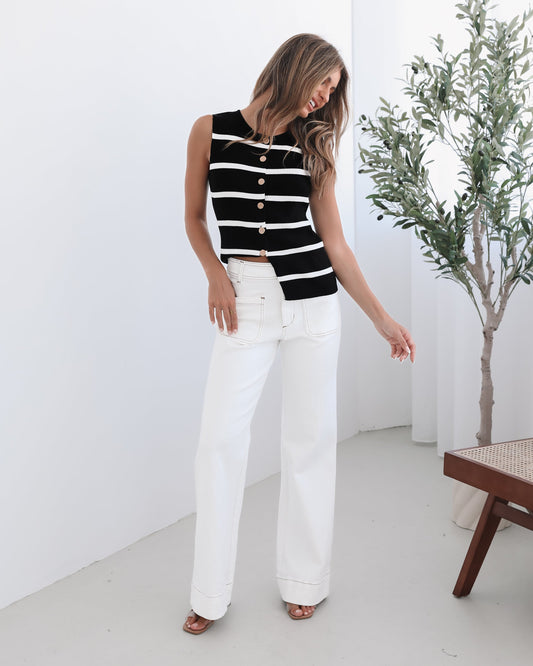 Yzabel Jeans - White Denim | Women's High Waist Wide Leg Jeans