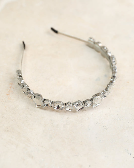 Zana Silver Headband | Women's Crystal Headband