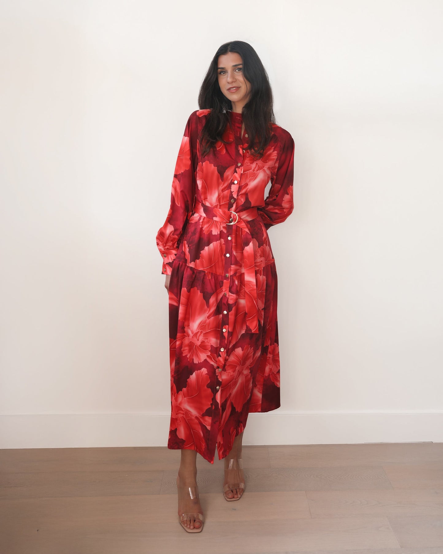 Zirella Red Floral Dress | Women's Floral Maxi Dress