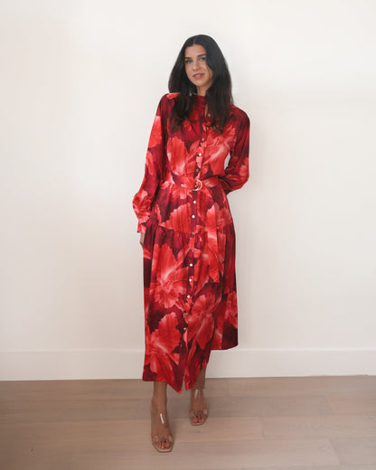 Zirella Red Floral Dress | Women's Floral Maxi Dress