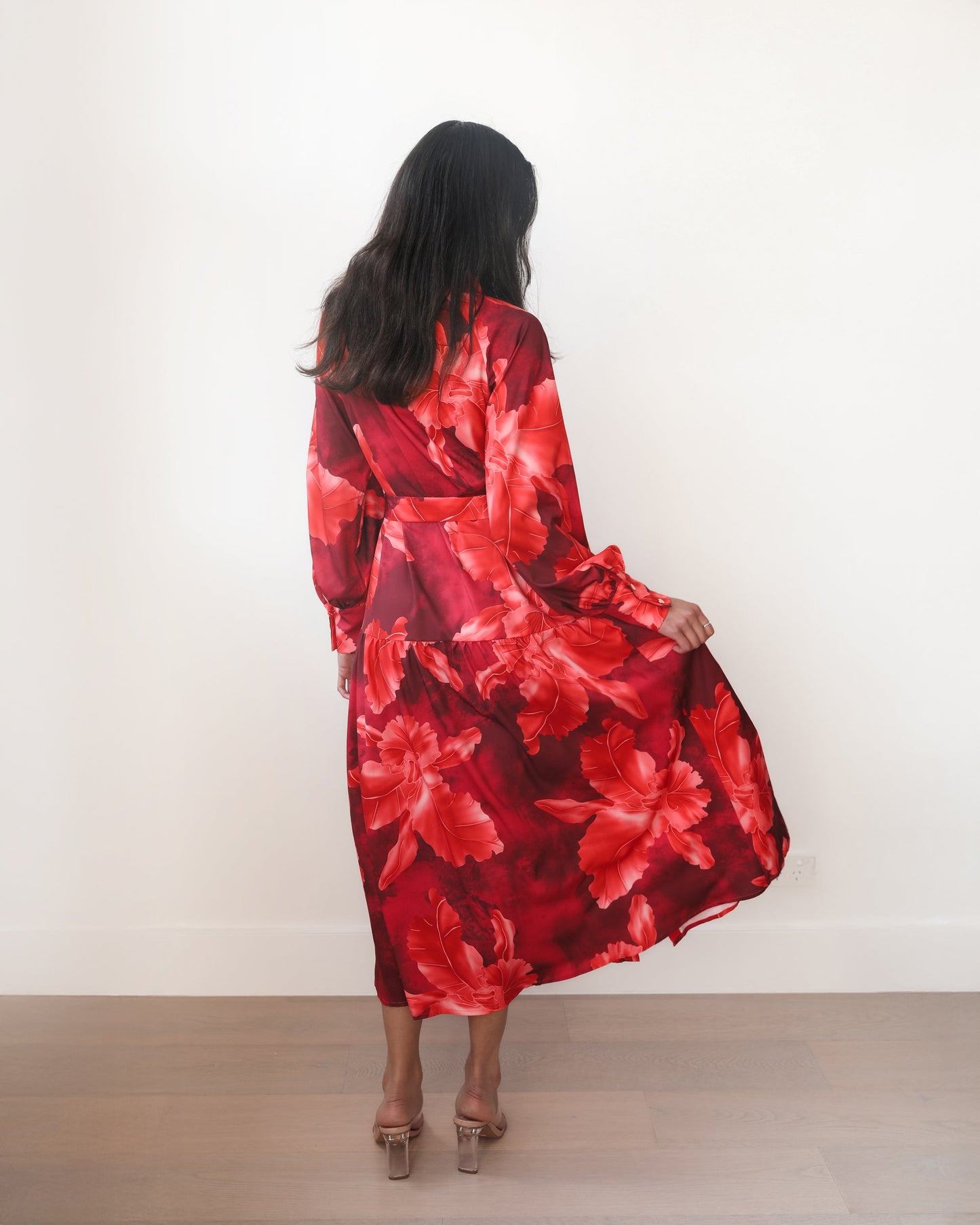 Zirella Red Floral Dress | Women's Floral Maxi Dress