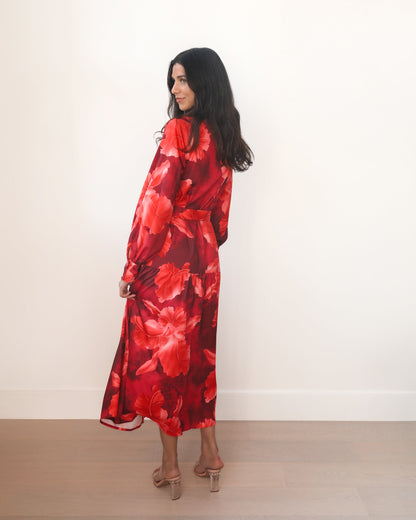 Zirella Red Floral Dress | Women's Floral Maxi Dress