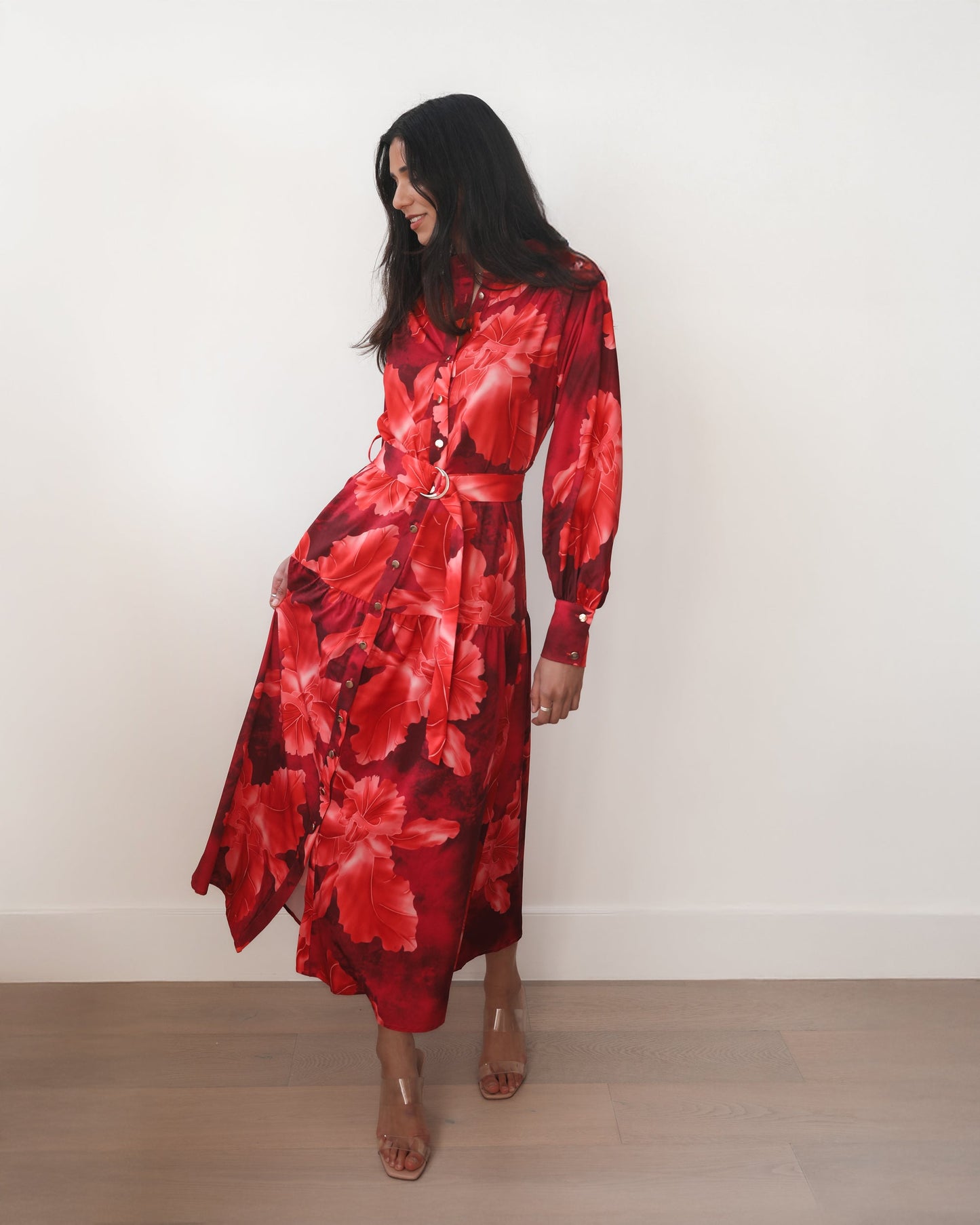 Zirella Red Floral Dress | Women's Floral Maxi Dress
