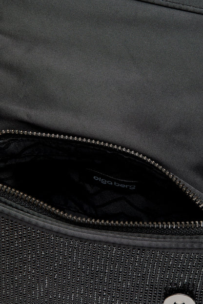 Black Alinta Hotfix Top Handle Bag