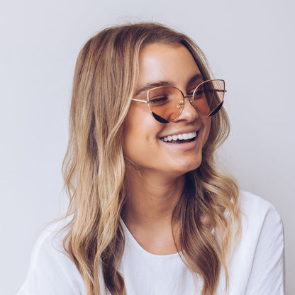 Cadence Blush Sunglasses | Women's Gold Frame Sunglasses