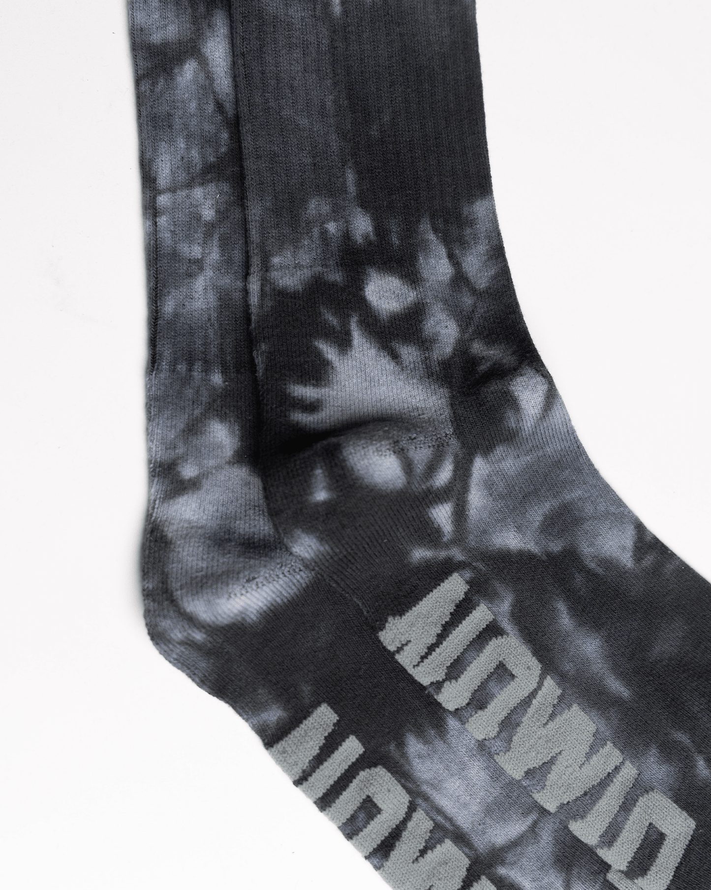 Black Tie Dye Crew Socks