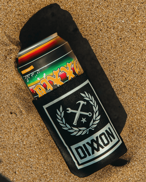 Box Crest Coozie Can Cooler - Black & White
