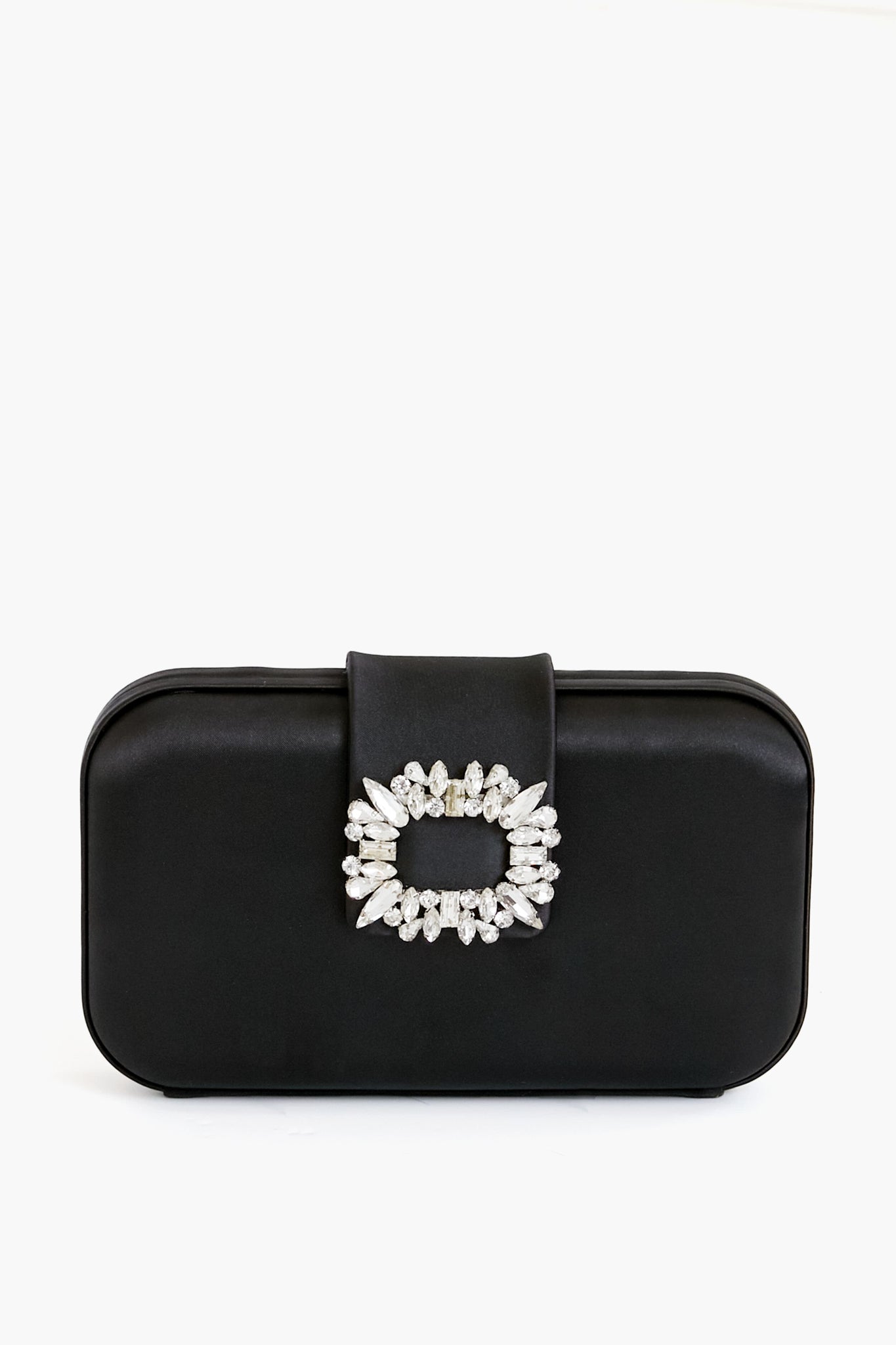 Black Emmy Crystal Trim Clutch