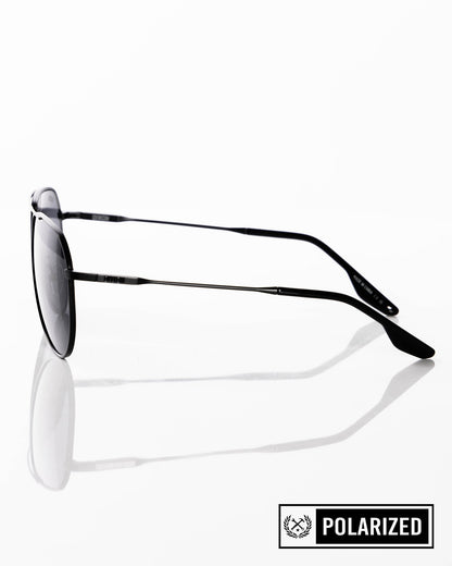 Goose Sunglasses - Brushed Black & Gray Polarized