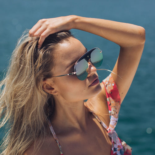 Essen Blush Sunglasses | Women's Reflective Sunglasses