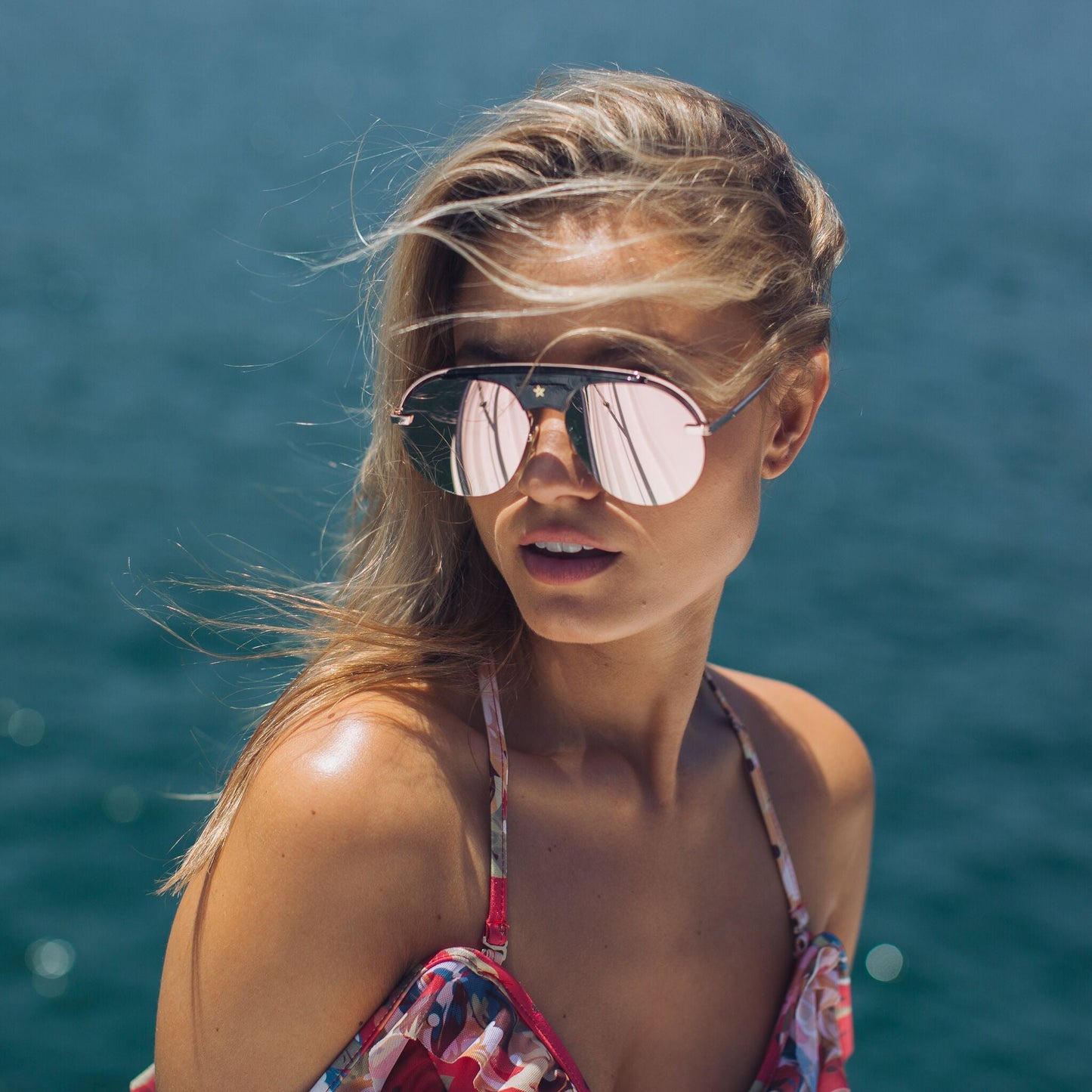 Essen Blush Sunglasses | Women's Reflective Sunglasses