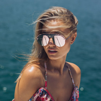 Essen Blush Sunglasses | Women's Reflective Sunglasses