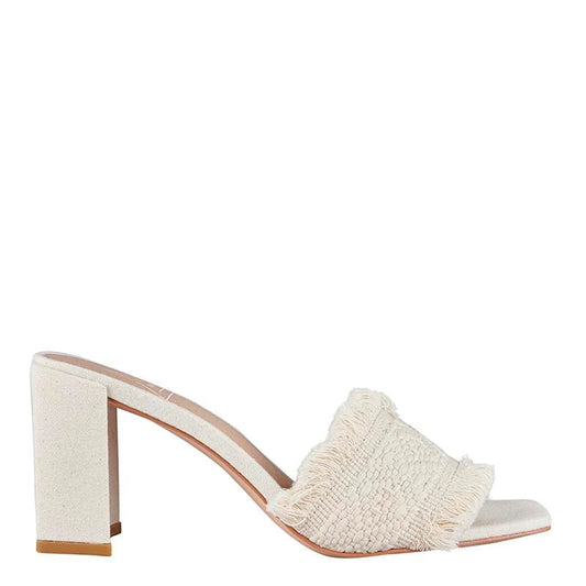 Camilla Natural Mules | Women's Block Heel Mules