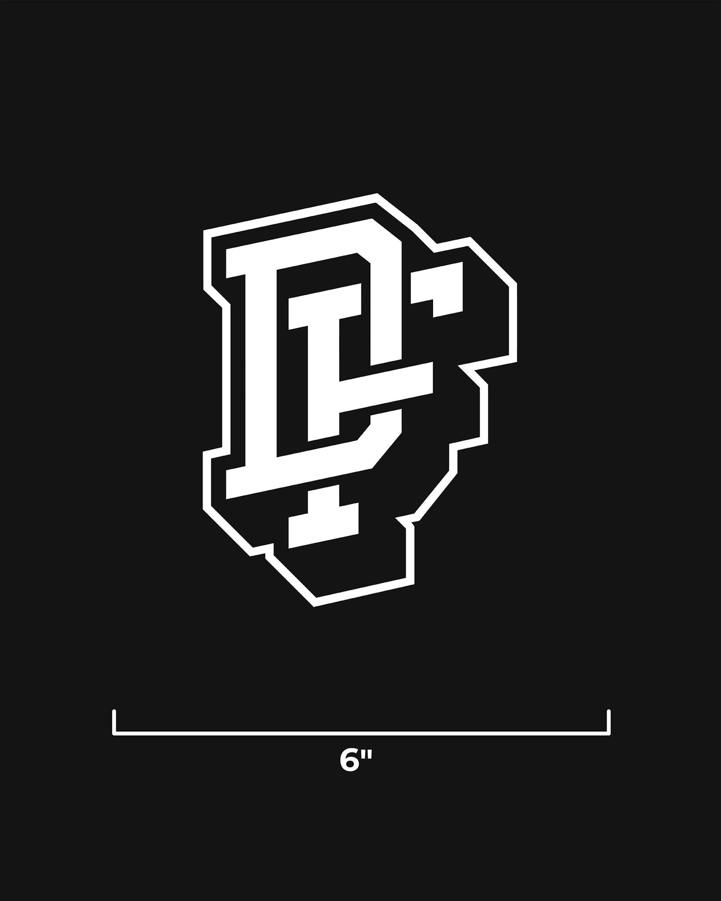 Monogram 6" Die Cut Sticker