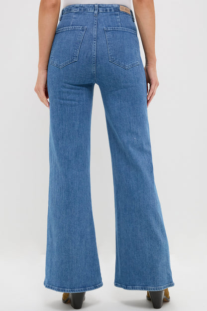 Blue Crystal High Rise Joni Extreme Flare