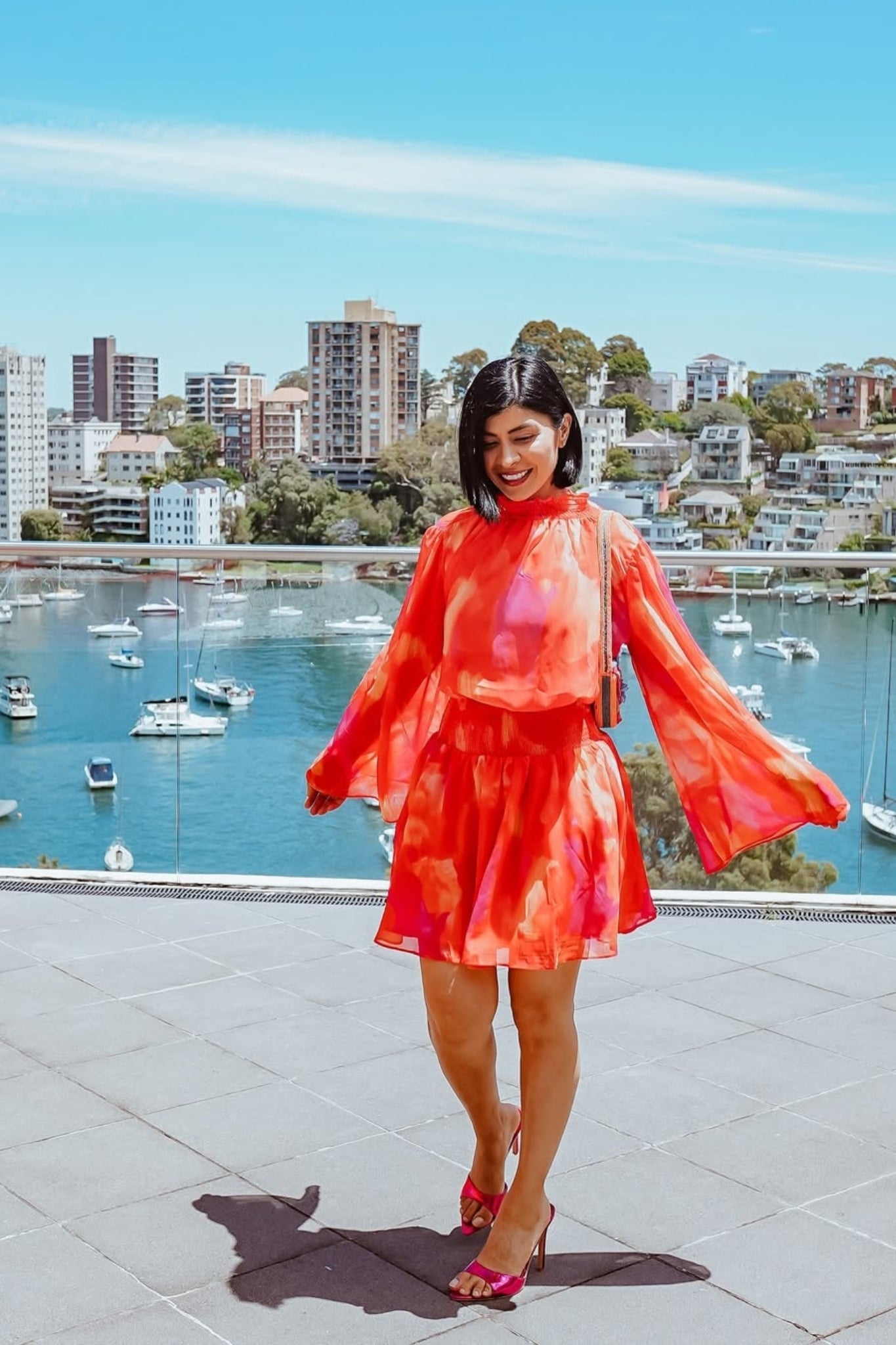 Daenerys Dress - Orange Print | Women's Printed Party Dress
