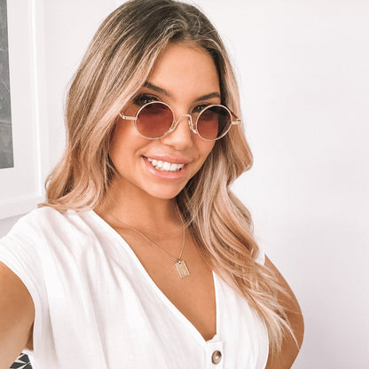 Monaco Blush Sunglasses | Women's Rose Gold Sunglasses