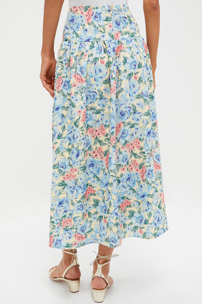 Blue Multi Maxi Skirt