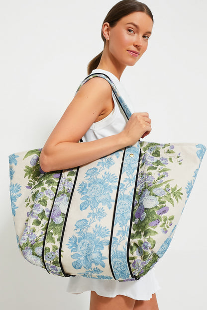Blue Floral Stripe Giant Trop Avion