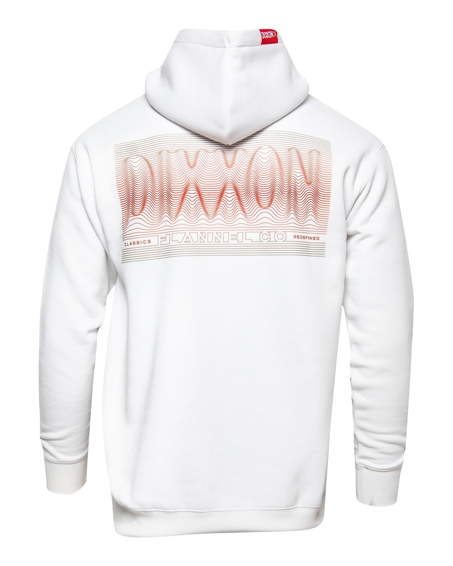 Red Epicenter Zip Up Hoodie - White